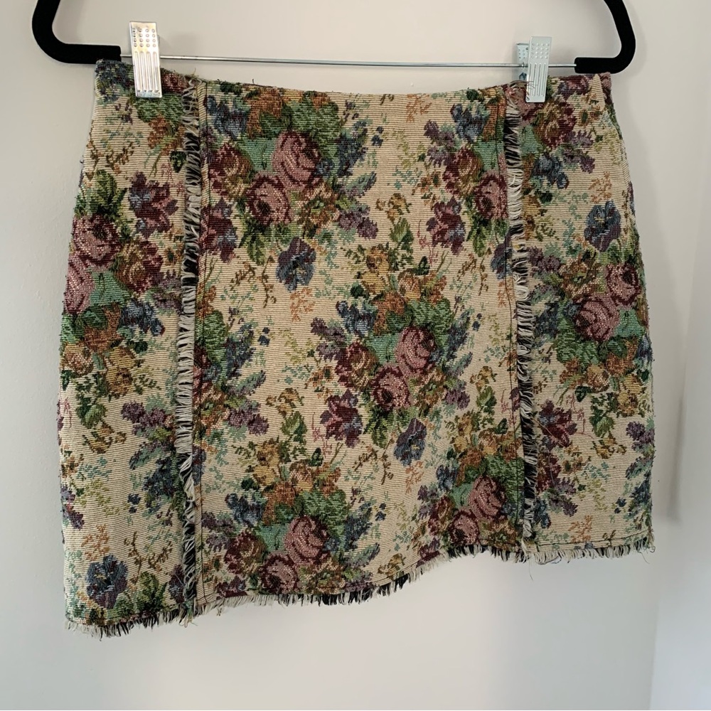 edc Tapestry Mini Skirt with Fringe
